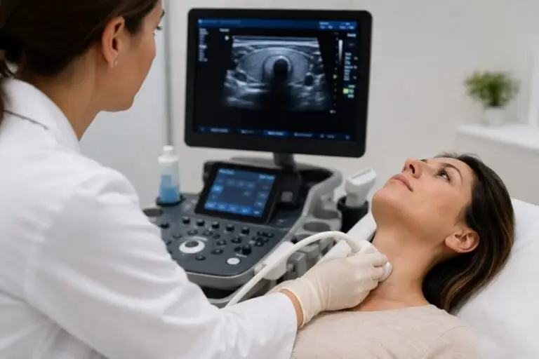 valutazione specialistica endocrinologica con ecografia alla tiroide